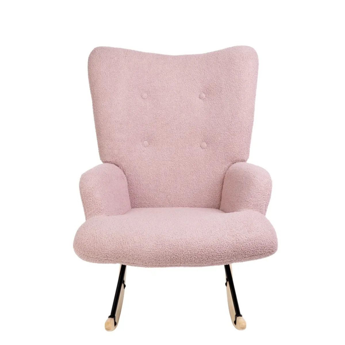 HOMLA Fotel Moss Teddy Boucle Bujany Rozowy W Tkaninie Teddy Boucle 72X73X92 Cm