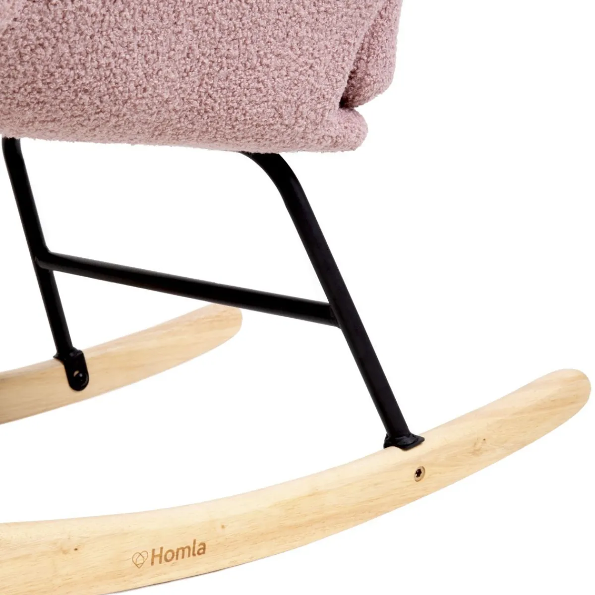 HOMLA Fotel Moss Teddy Boucle Bujany Rozowy W Tkaninie Teddy Boucle 72X73X92 Cm