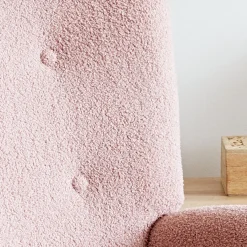 HOMLA Fotel Moss Teddy Boucle Bujany Rozowy W Tkaninie Teddy Boucle 72X73X92 Cm