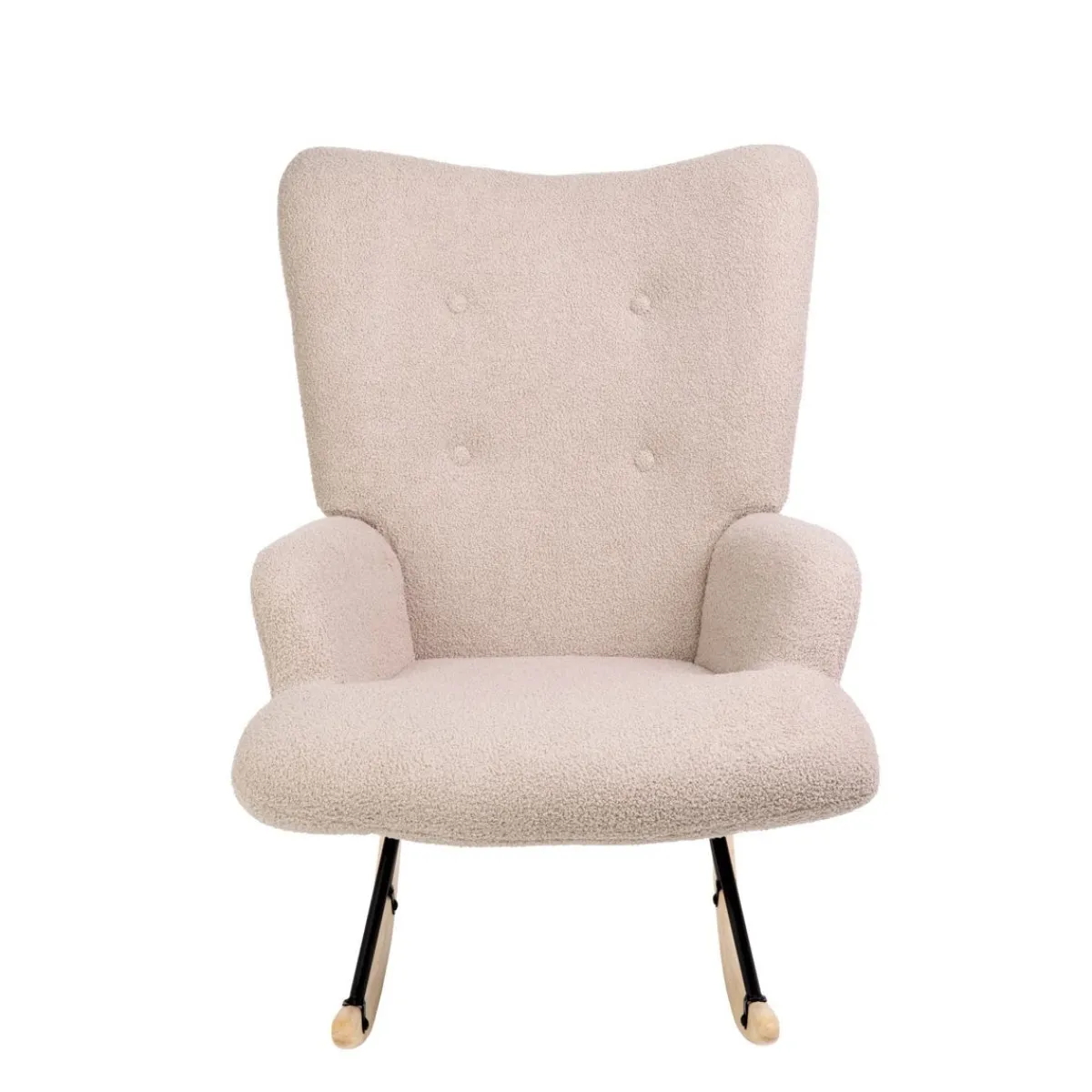 HOMLA Fotel Moss Teddy Boucle Bujany Bezowy W Tkaninie Teddy Boucle 72X73X92 Cm