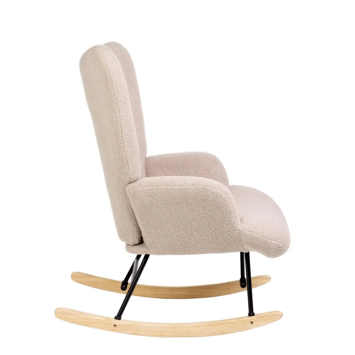 HOMLA Fotel Moss Teddy Boucle Bujany Bezowy W Tkaninie Teddy Boucle 72X73X92 Cm