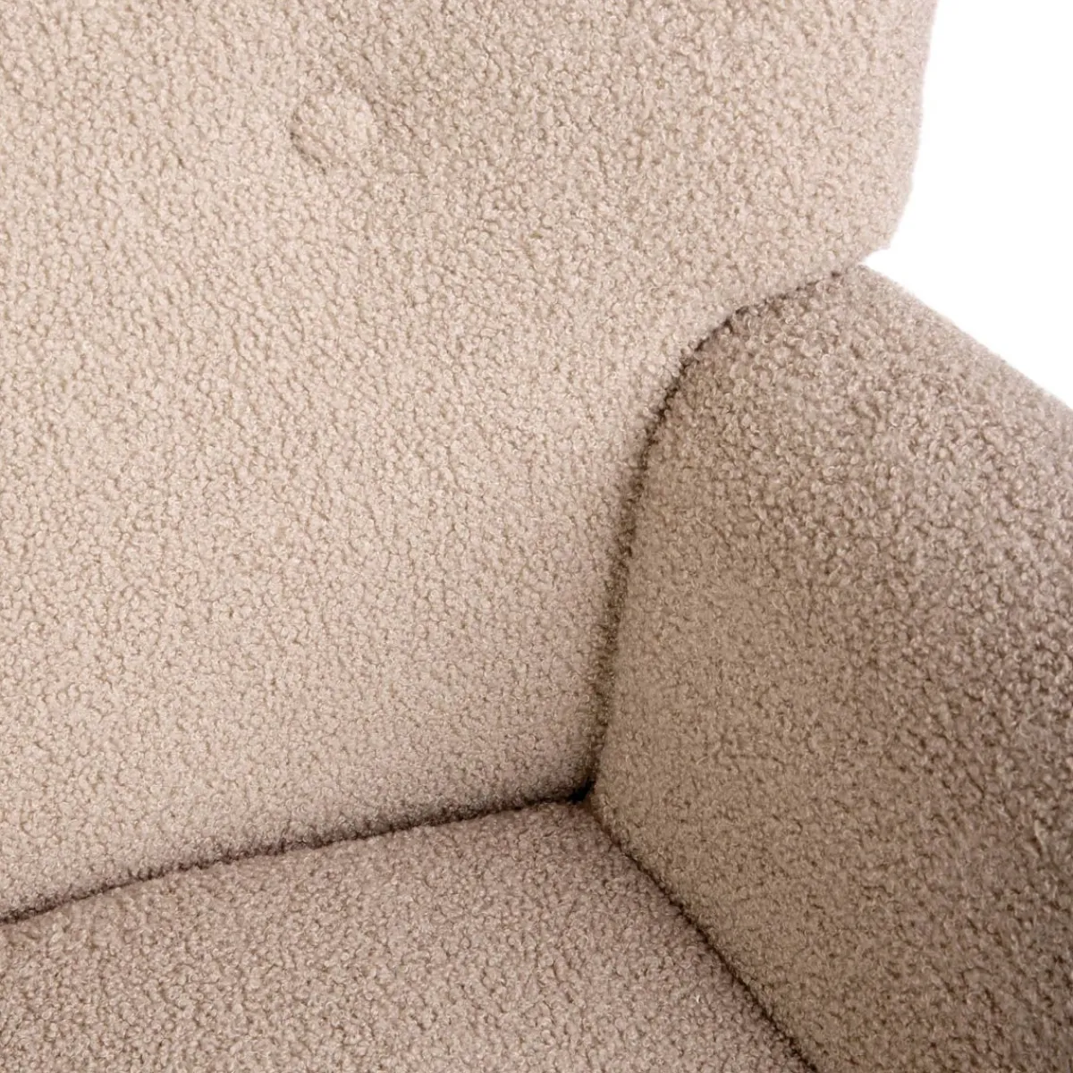 HOMLA Fotel Moss Teddy Boucle Bujany Bezowy W Tkaninie Teddy Boucle 72X73X92 Cm