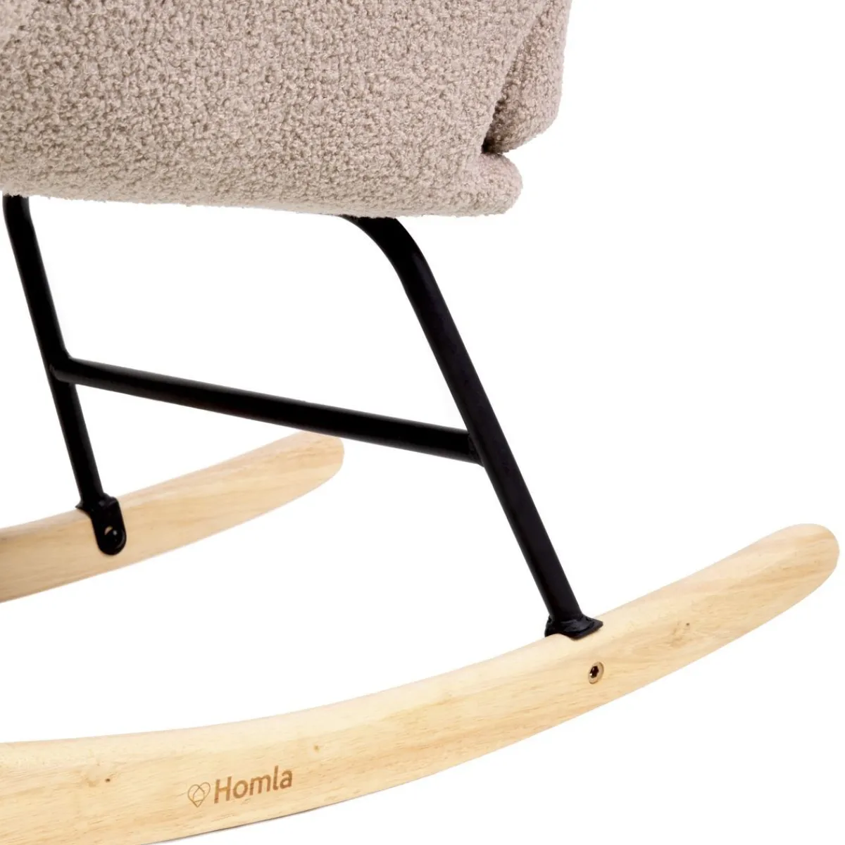 HOMLA Fotel Moss Teddy Boucle Bujany Bezowy W Tkaninie Teddy Boucle 72X73X92 Cm