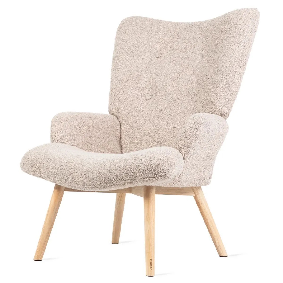 HOMLA Fotel Moss Teddy Boucle W Tkaninie Teddy
