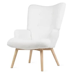 HOMLA Fotel Moss Teddy Boucle W Tkaninie Teddy