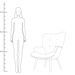 HOMLA Fotel Moss 70X95Cm