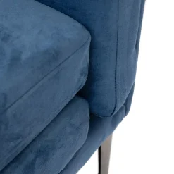 HOMLA Fotel Sametti W Tkaninie Granatowy 96X81X65 Cm