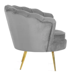 HOMLA Fotel Shelly Welurowy 82X74X76 Cm