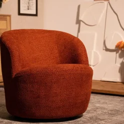 HOMLA Fotel Svingen Obrotowy Ceglasty 65.5X77X69Cm