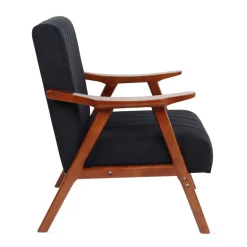 HOMLA Fotel Terra Welurowy Nogi Ciemnobrazowe 70X75X87 Cm