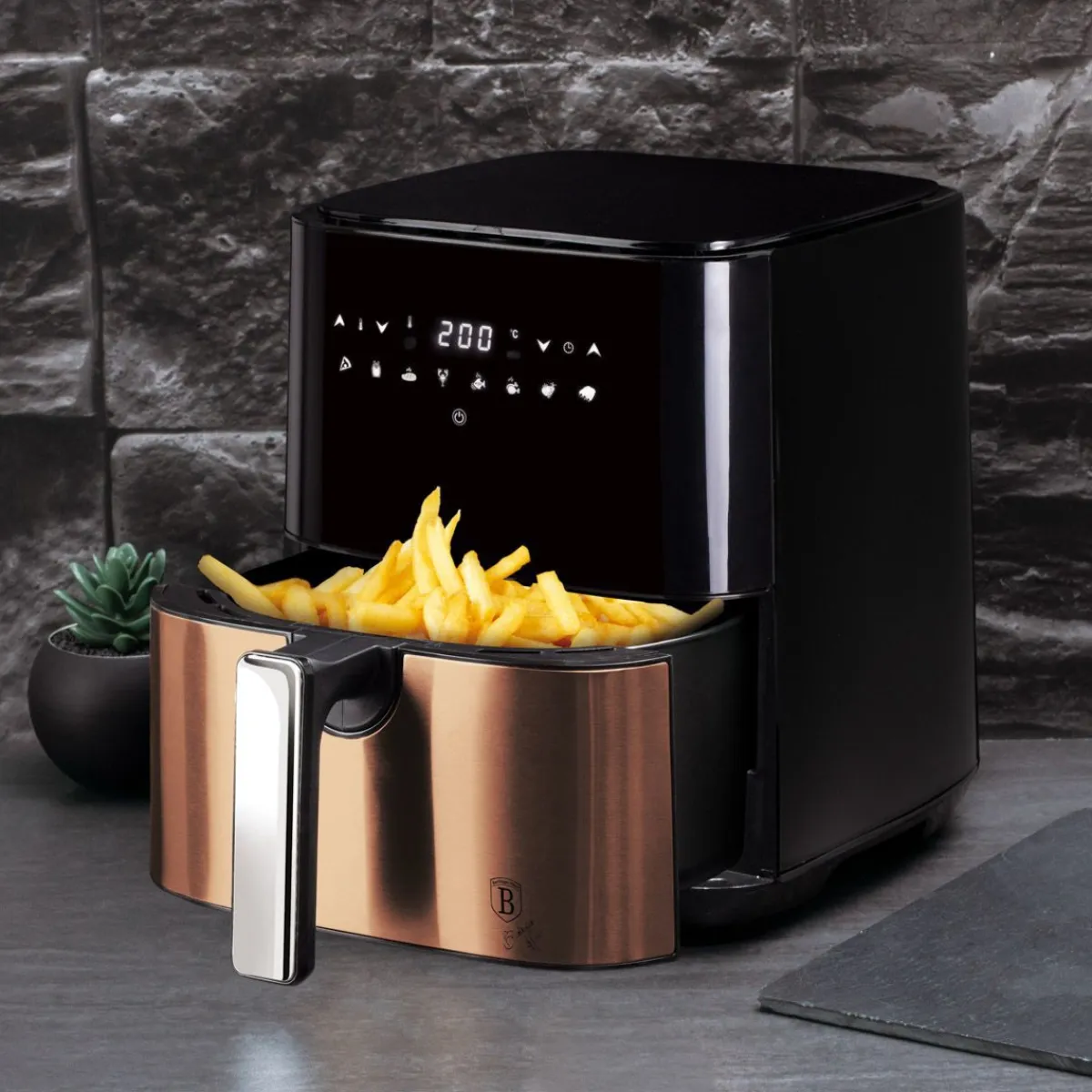BERLINGER HAUS Frytkownica Black Rose/Monaco Beztluszczowa 1350/1450 W