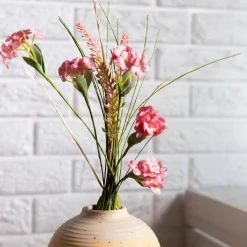 HOMLA Galazka Sztuczna Meadow Z Malymi Kwiatkami Rozowa 53 Cm