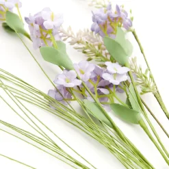 HOMLA Galazka Sztuczna Meadow Z Malymi Kwiatkami Fioletowa 53 Cm