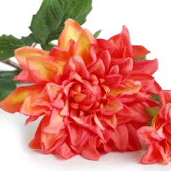 HOMLA Galazka Sztuczna Tena Dalia Pomaranczowo-Czerwona 60 Cm