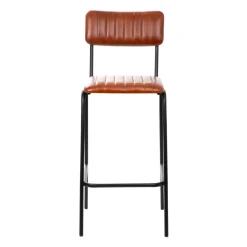 HOMLA Hoker Lumbar W Obiciu Ze Skory Bawolej Brazowe 46X54X103 Cm