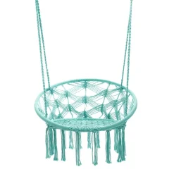 HOMLA Hustawka Circle Doira Makrama Turkusowa 82X60X115-138 Cm