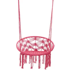 HOMLA Hustawka Circle Doira Makrama Fuksjowa 82X60X115-138 Cm