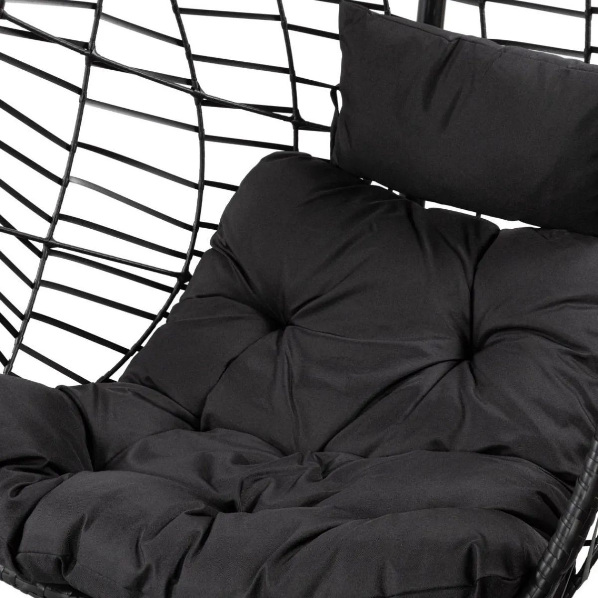 HOMLA Hustawka Solei Czarna Z Czarna Poduszka 95X95X195 Cm