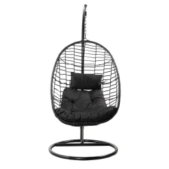 HOMLA Hustawka Solei Czarna Z Czarna Poduszka 95X95X195 Cm