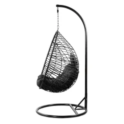 HOMLA Hustawka Solei Czarna Z Czarna Poduszka 95X95X195 Cm