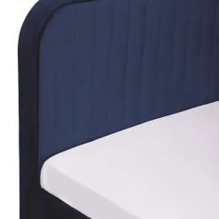 HOMLA Łóżko Karalius Welurowe Granatowe 160X200 Cm