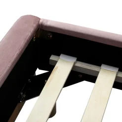 HOMLA Łóżko Karalius Welurowe Rozowe 160X200 Cm