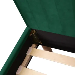 HOMLA Łóżko Karalius Welurowe Zielone 90X200 Cm