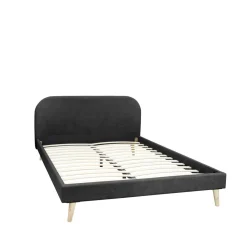 HOMLA Łóżko Venlo Czarne 140X200 Cm