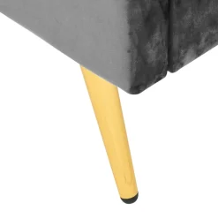 HOMLA Łóżko Venlo Welurowe Szare 160X200 Cm