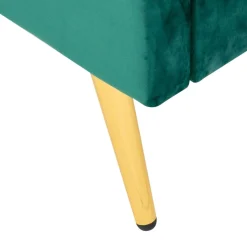 HOMLA Łóżko Venlo Welurowe Zielone 160X200 Cm