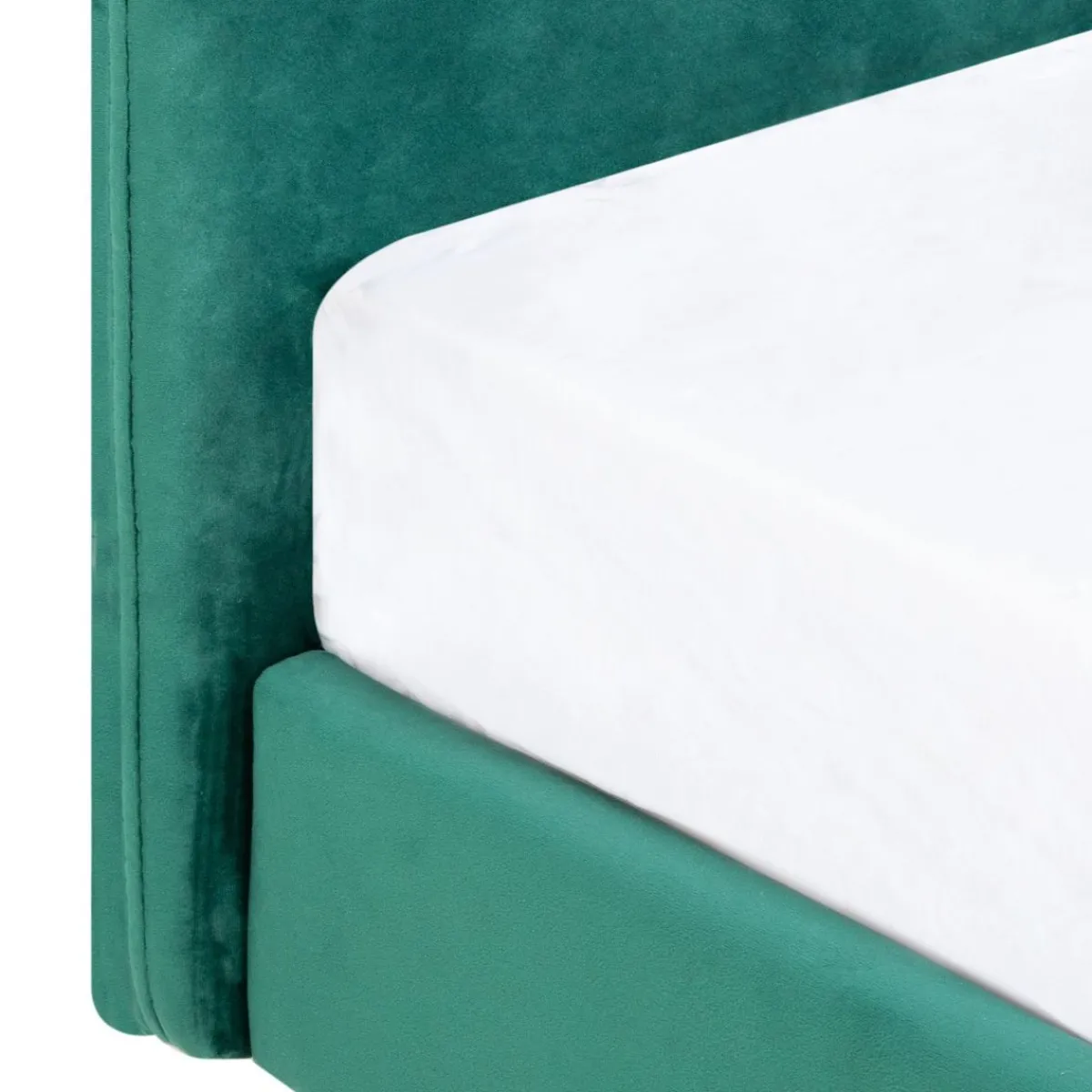 HOMLA Łóżko Venlo Welurowe Zielone 160X200 Cm
