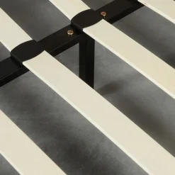 HOMLA Łóżko Ze Stelazem Aster W Tkaninie Jasnoszare 140X200 Cm