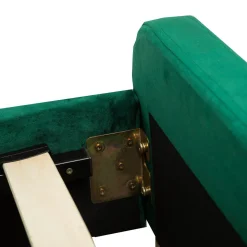 HOMLA Łóżko Ze Stelazem Mikkel Welurowe Zielone 160X200 Cm