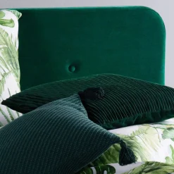 HOMLA Łóżko Ze Stelazem Mikkel Welurowe Zielone 160X200 Cm