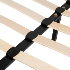 HOMLA Łóżko Ze Stelazem Mikkel Welurowe Szare 160X200 Cm