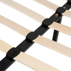 HOMLA Łóżko Ze Stelazem Mikkel Welurowe Szare 160X200 Cm