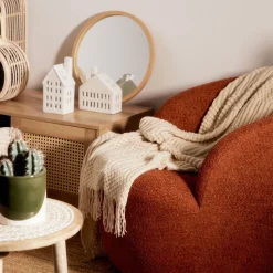 HOMLA Koc Berga Kremowe Supelki 130X170 Cm