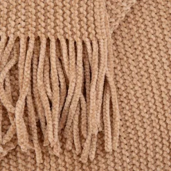 HOMLA Koc Chenille Szenilowy Bezowy 130X170 Cm