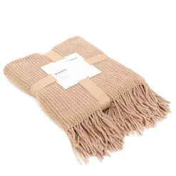 HOMLA Koc Chenille Szenilowy Bezowy 130X170 Cm