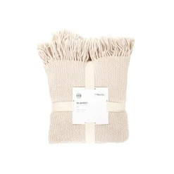 HOMLA Koc Chenille Szenilowy Ecru 130X170 Cm