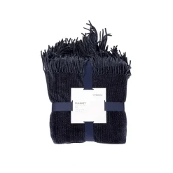 HOMLA Koc Chenille Szenilowy Granatowy 130X170 Cm