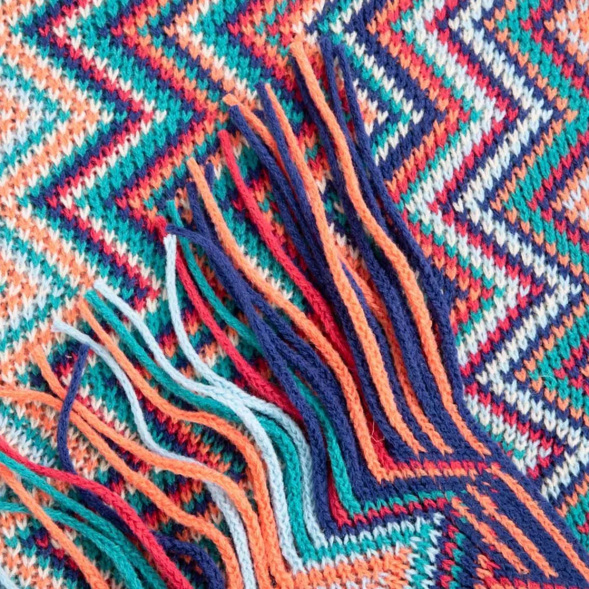 HOMLA Koc Meba W Kolorowe Zygzaki 130X170 Cm