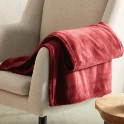 HOMLA Koc Rote Bordowy 150X200 Cm