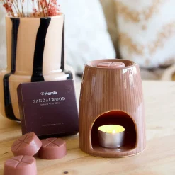 HOMLA Komienk Ceramiczny Fires Z Woskiem Sandalwood 10X12,5 Cm 22G