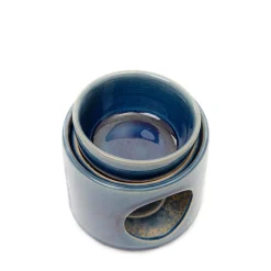 HOMLA Kominek Soleto Ceramiczny Granatowy 9X9X10 Cm