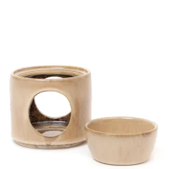 HOMLA Kominek Soleto Ceramiczny Bezowy 9X9X10 Cm