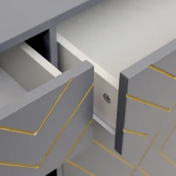 HOMLA Komoda Bodo Grafitowa Z Metalowymi Nogami 80X40X95 Cm