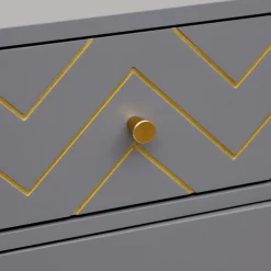 HOMLA Komoda Bodo Grafitowa Z Metalowymi Nogami 80X40X95 Cm