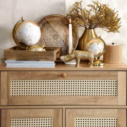 HOMLA Komoda Notto Z Rattanem 74X35X86 Cm