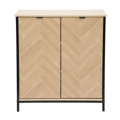 HOMLA Komoda Swen Naturalna Z Metalowymi Nogami 80X40X88 Cm